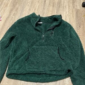 Cozy Green Fleece Women's Sweater